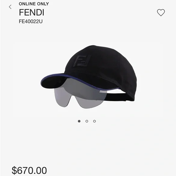 Fendi | Accessories | Fs Fendi Eyecap Fashion Show Baseball  display picture 3